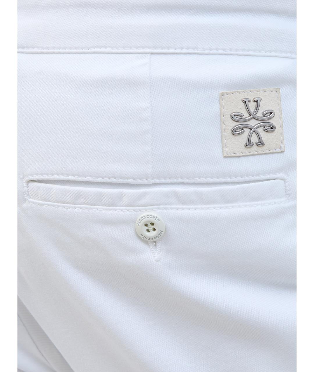 JACOB COHEN Белые хлопковые повседневные брюки, фото 5