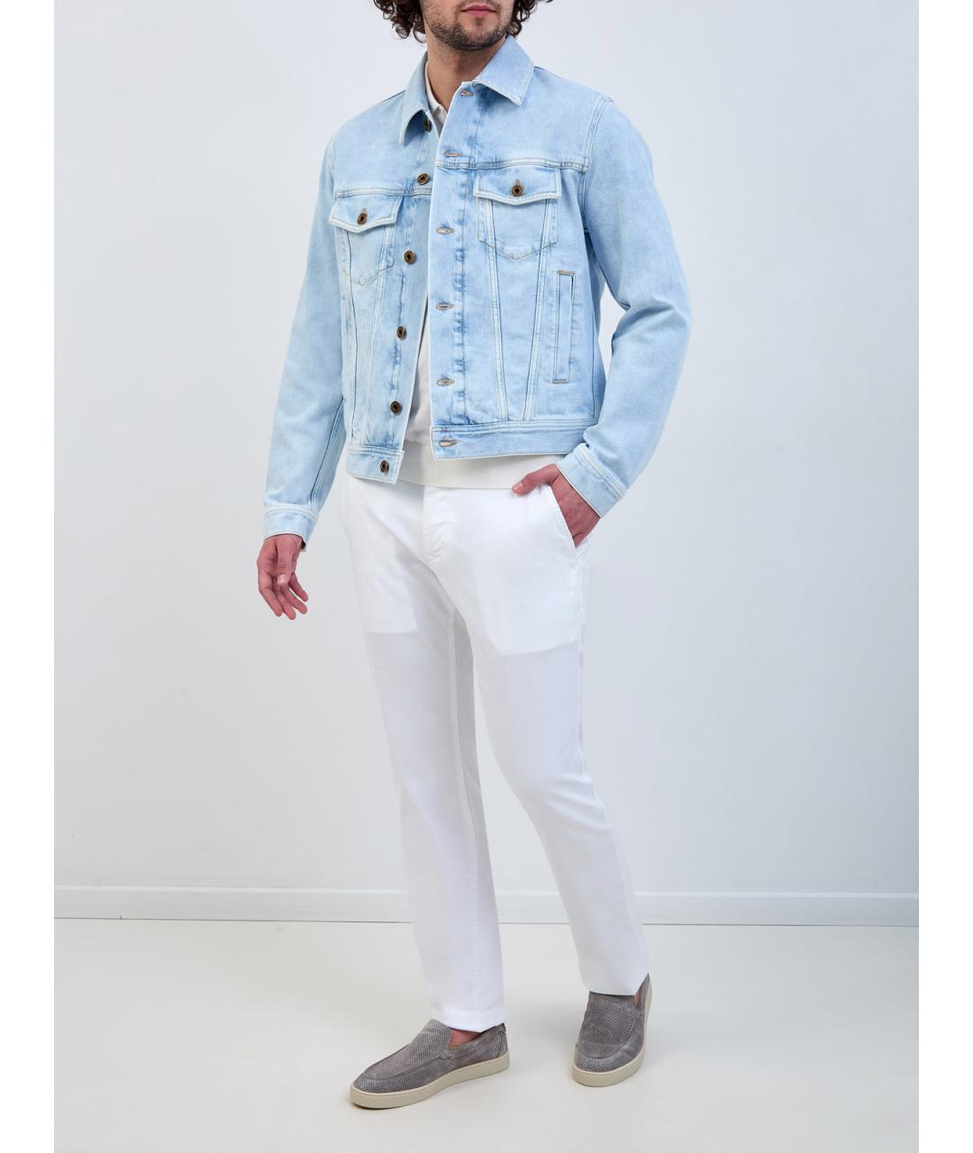 JACOB COHEN Белые хлопковые повседневные брюки, фото 2