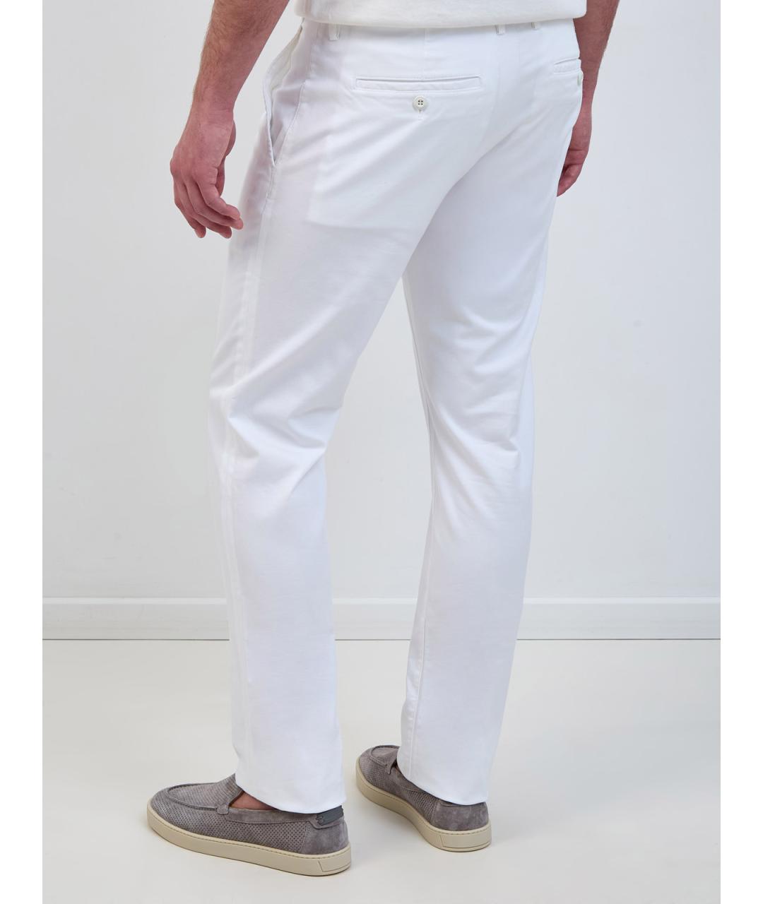 JACOB COHEN Белые хлопковые повседневные брюки, фото 4