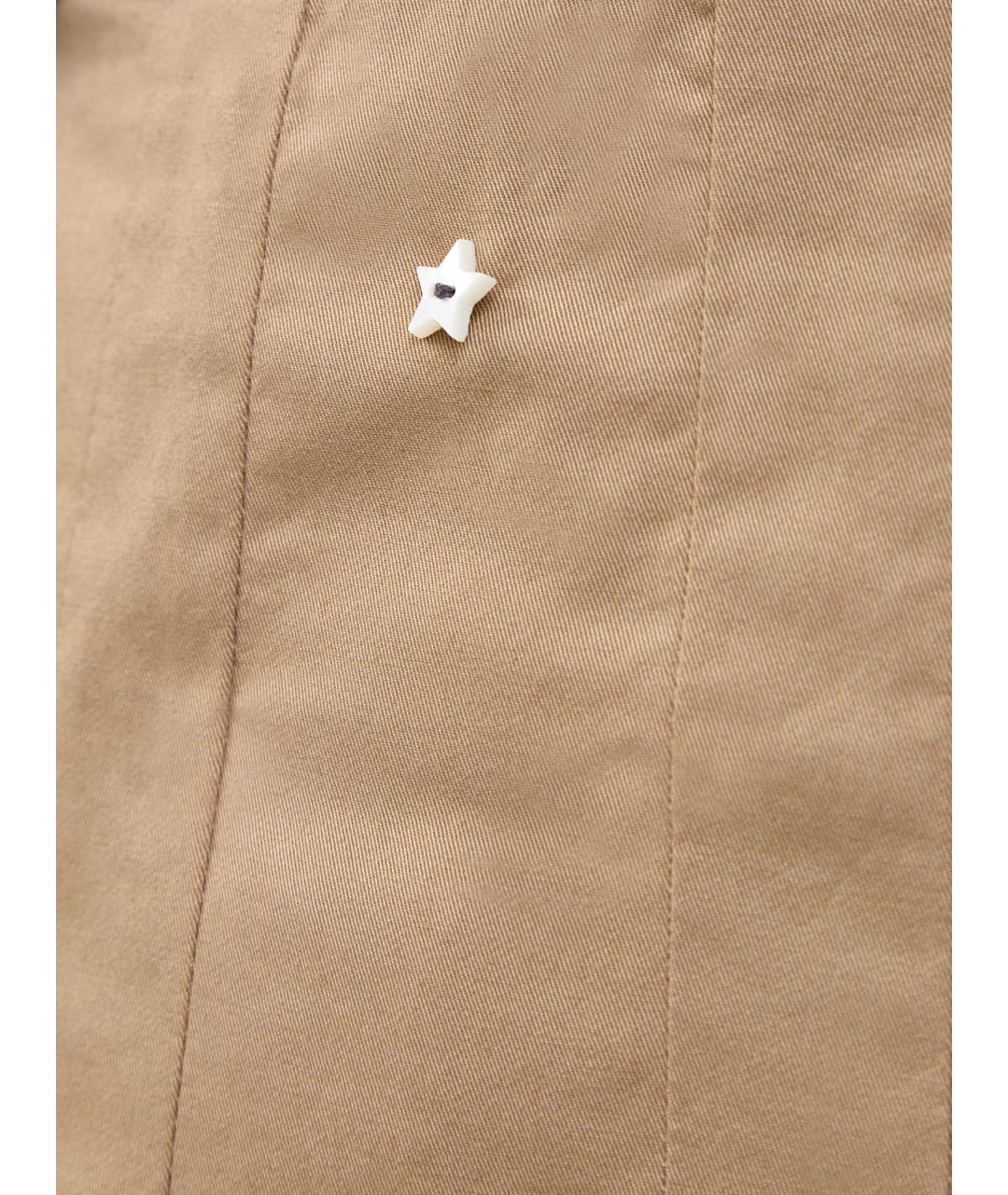 LORENA ANTONIAZZI Бежевая хлопковая юбка миди, фото 5