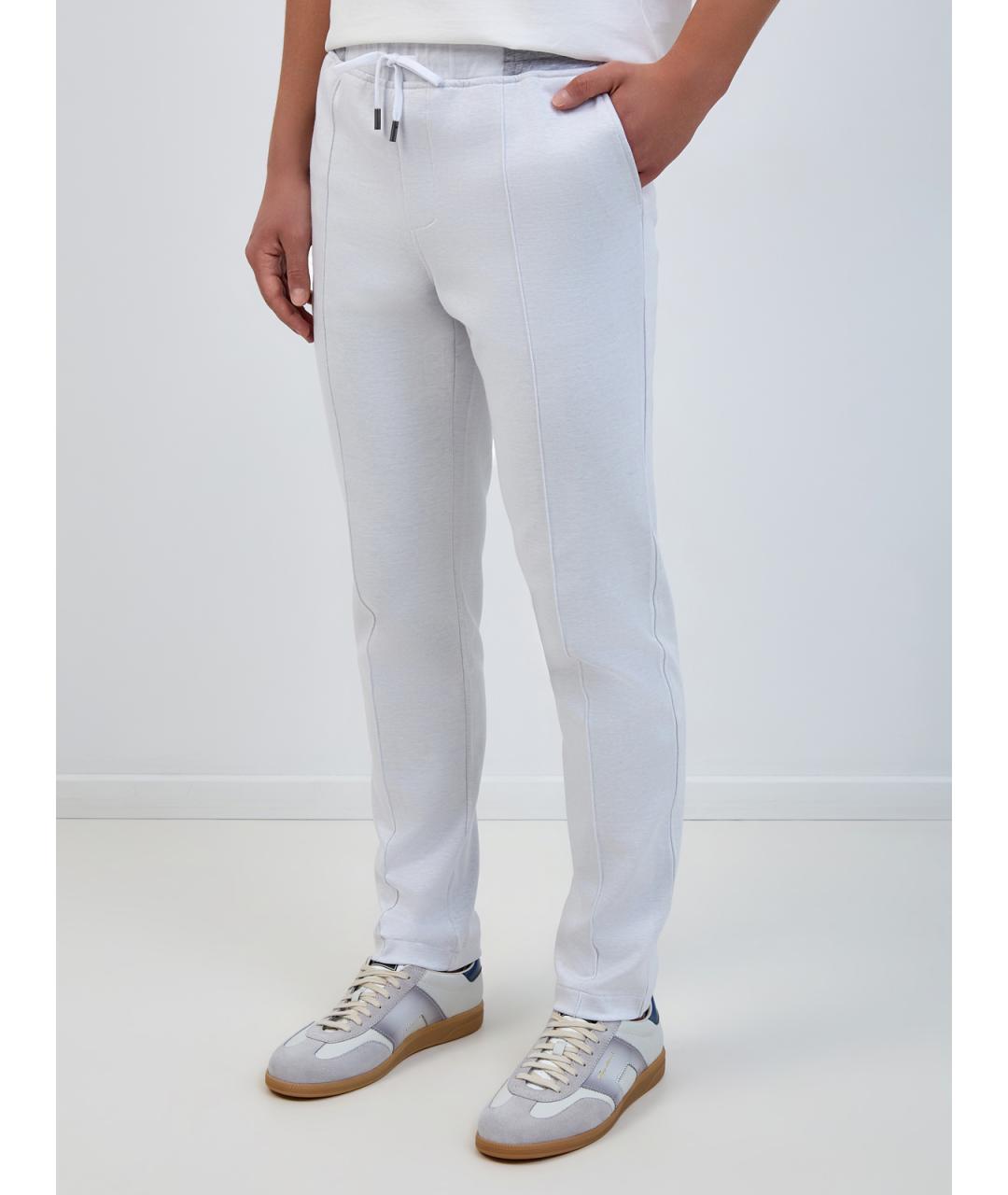 CAPOBIANCO Серые хлопковые повседневные брюки, фото 3