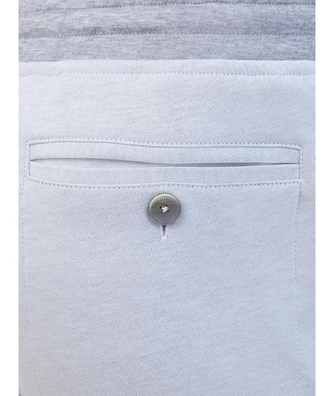 CAPOBIANCO Серые хлопковые повседневные брюки, фото 5