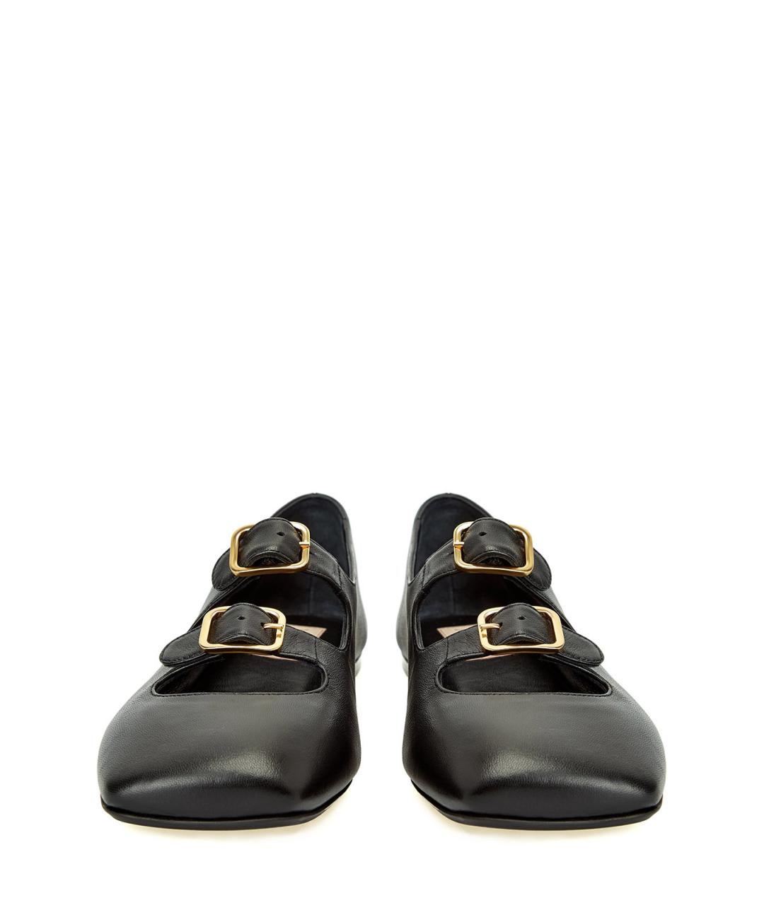 AGL Черные кожаные балетки, фото 5