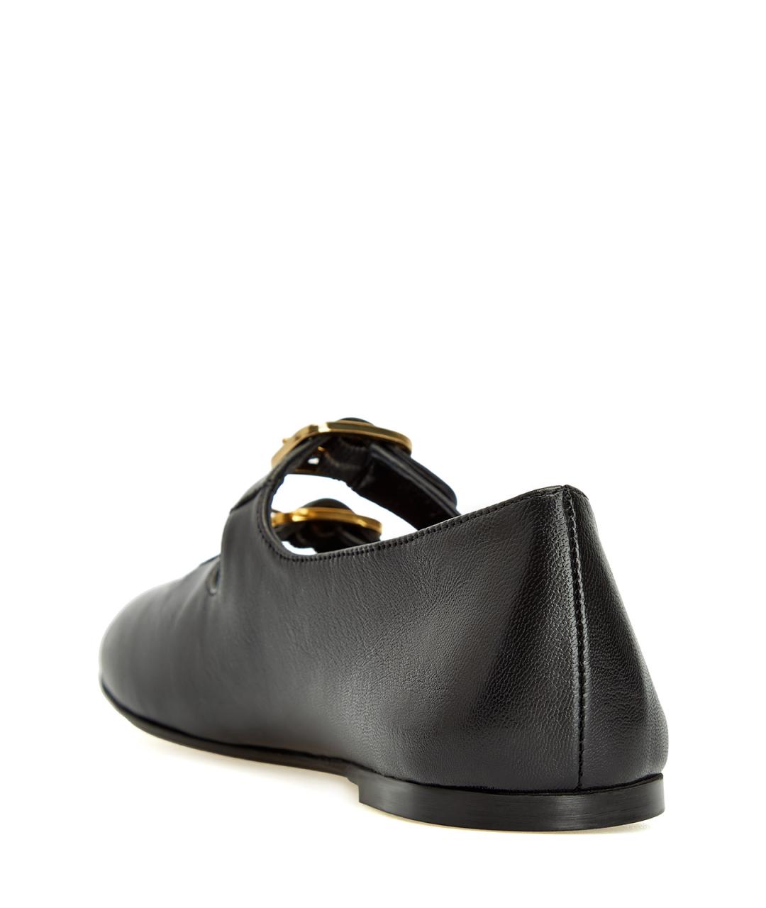 AGL Черные кожаные балетки, фото 4