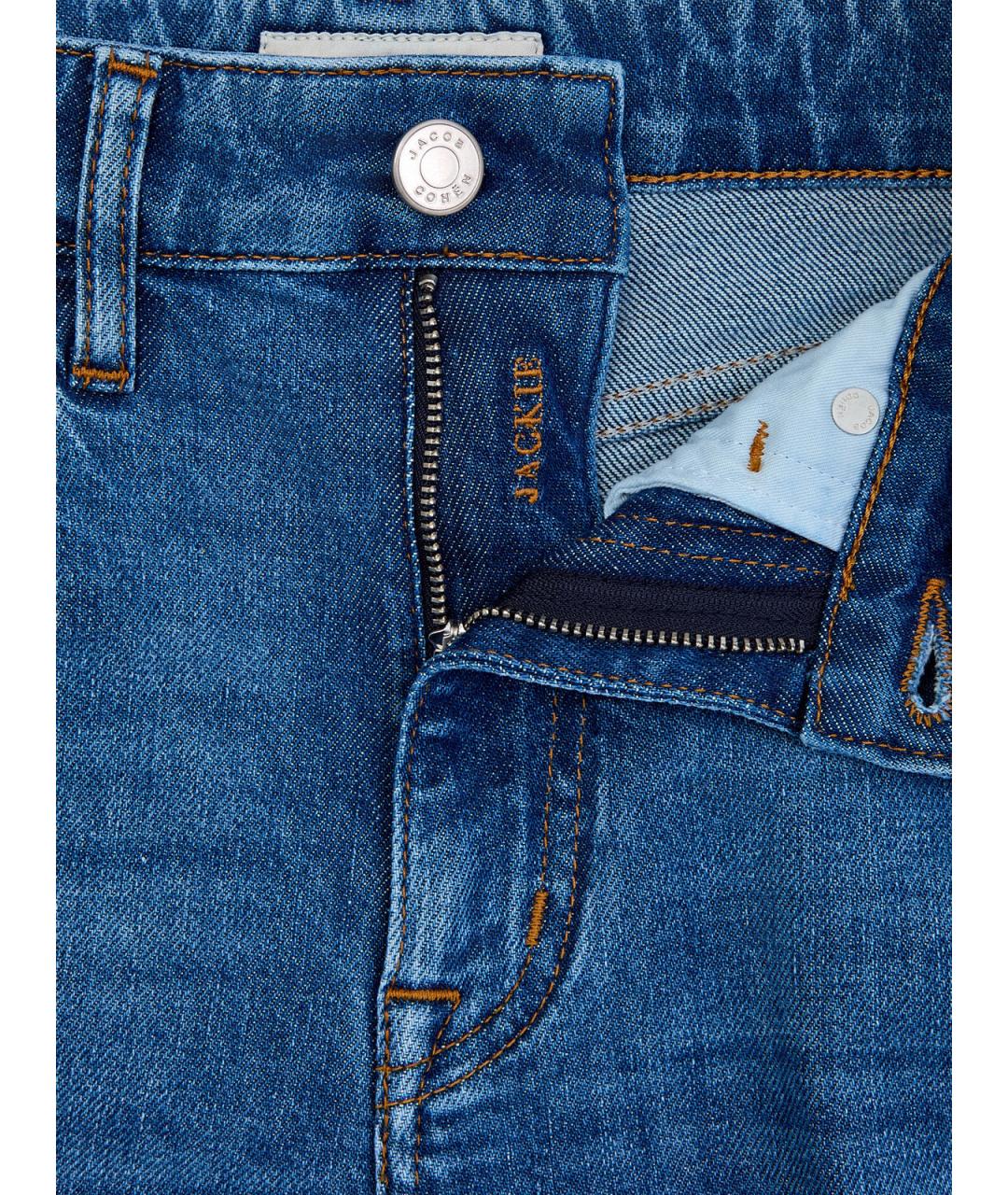 JACOB COHEN Синие хлопковые джинсы клеш, фото 6