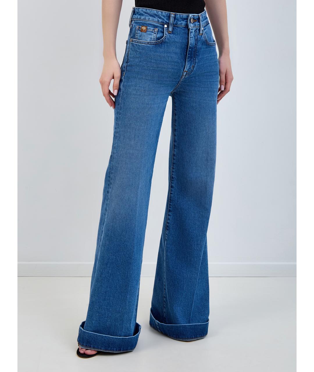 JACOB COHEN Синие хлопковые джинсы клеш, фото 3