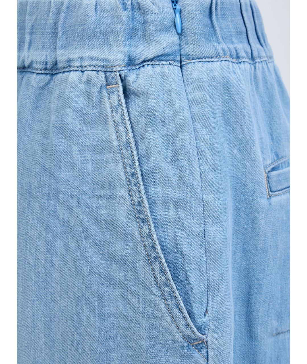 LORENA ANTONIAZZI Голубые хлопковые прямые джинсы, фото 5