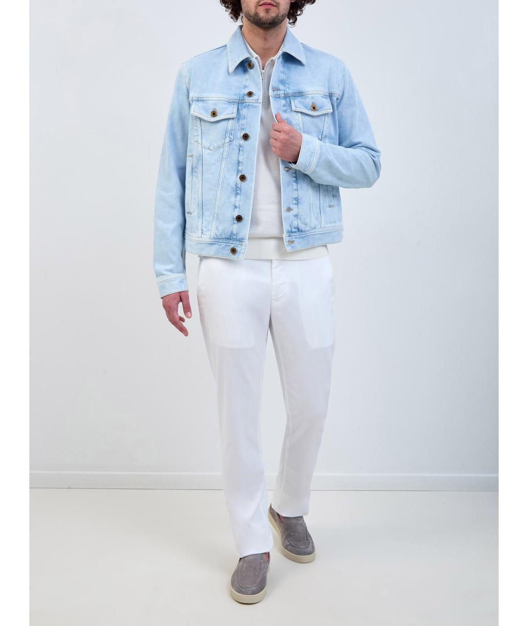 JACOB COHEN Голубая хлопковая куртка, фото 2