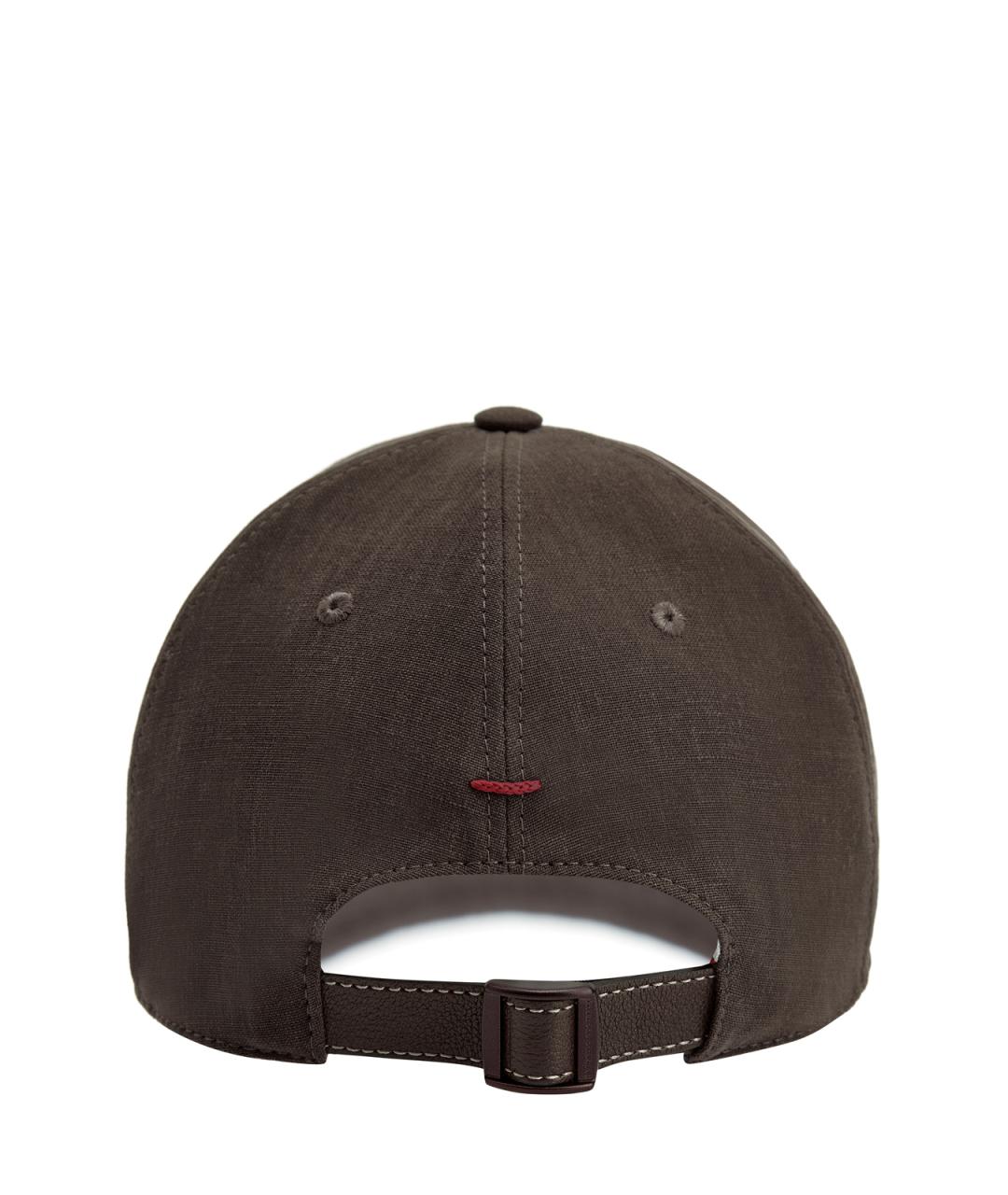 BRUNELLO CUCINELLI Коричневая льняная кепка/бейсболка, фото 4