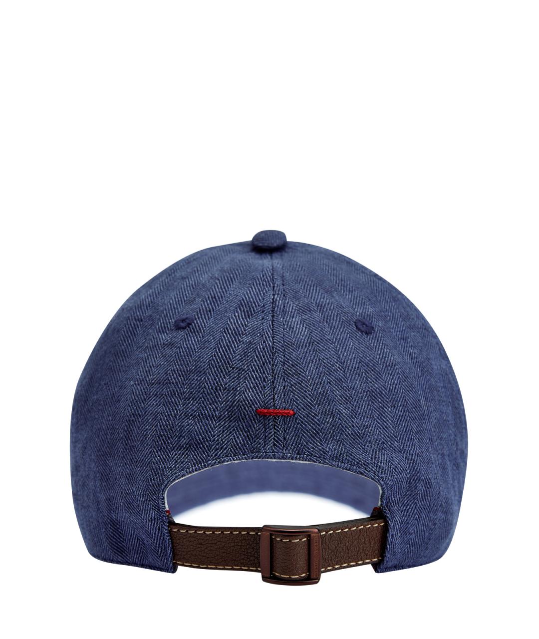 BRUNELLO CUCINELLI Синяя льняная кепка/бейсболка, фото 5