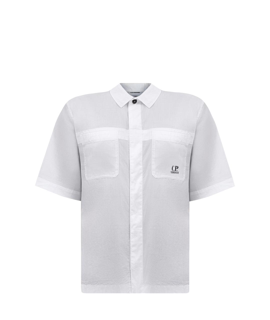 CP COMPANY Белая хлопковая кэжуал рубашка, фото 1