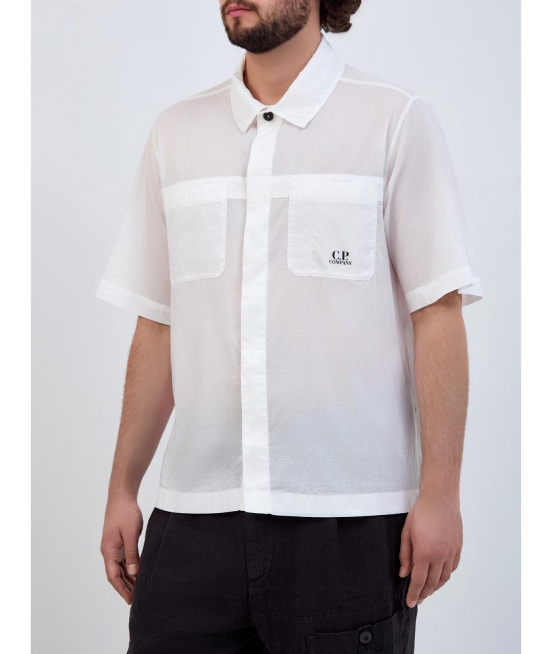 CP COMPANY Белая хлопковая кэжуал рубашка, фото 3