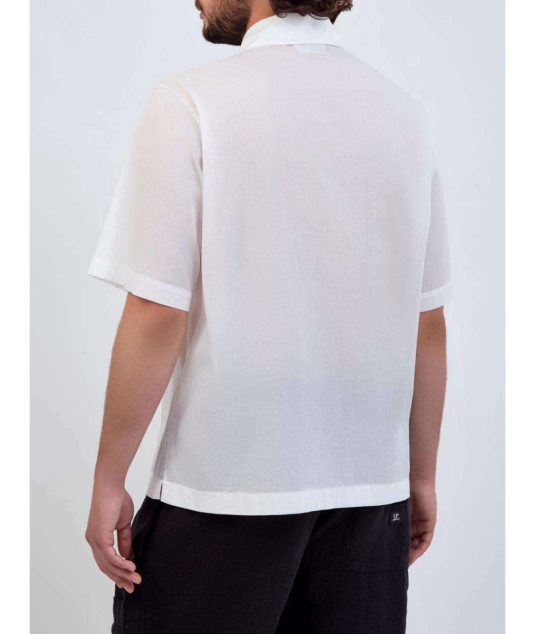 CP COMPANY Белая хлопковая кэжуал рубашка, фото 4