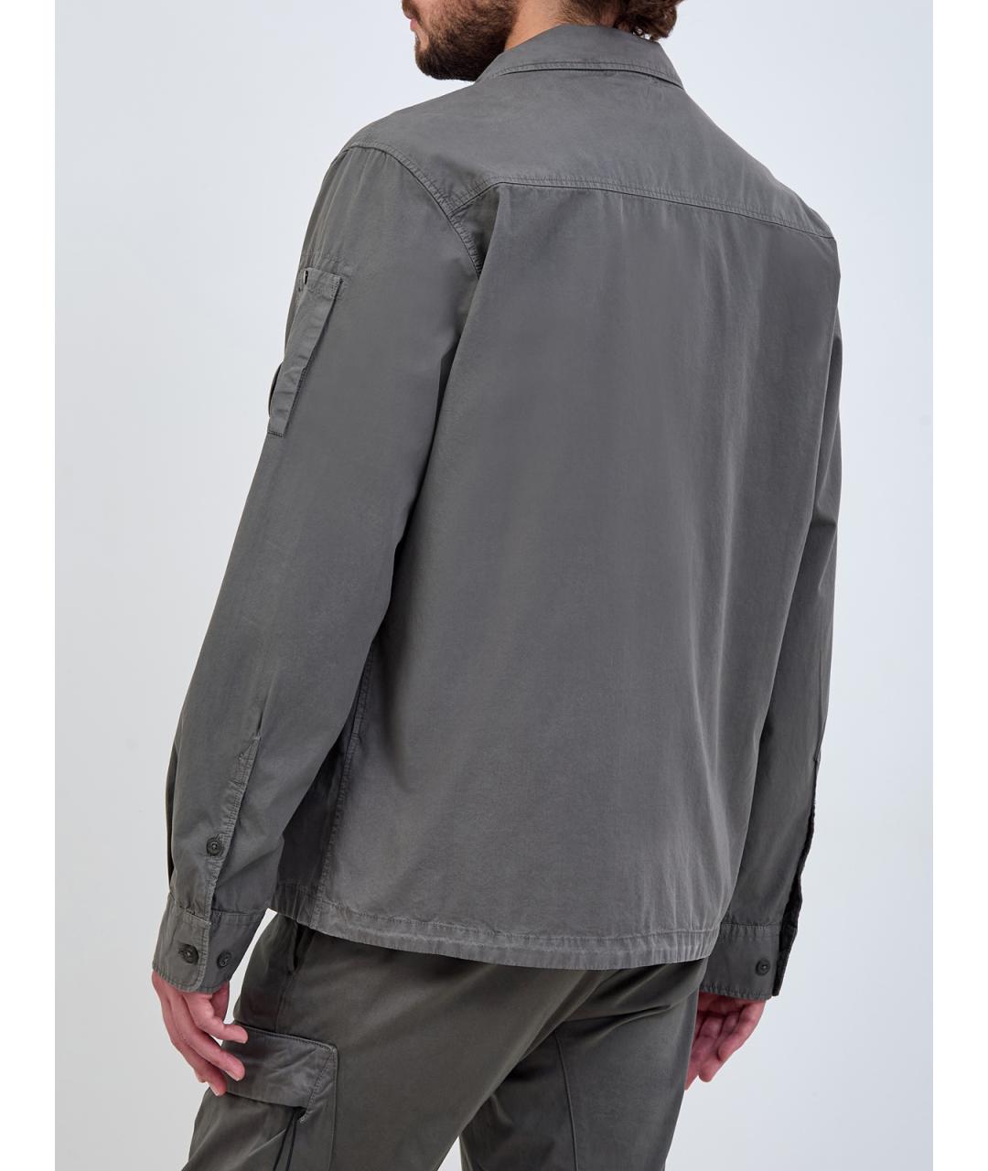 CP COMPANY Серая хлопковая куртка, фото 4