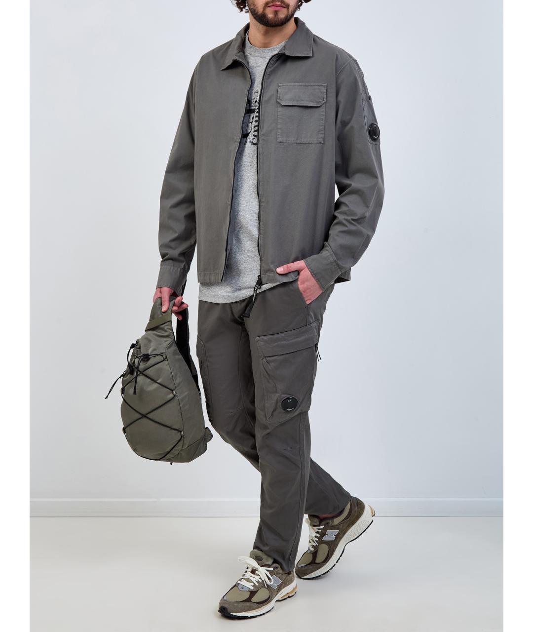CP COMPANY Серая хлопковая куртка, фото 2