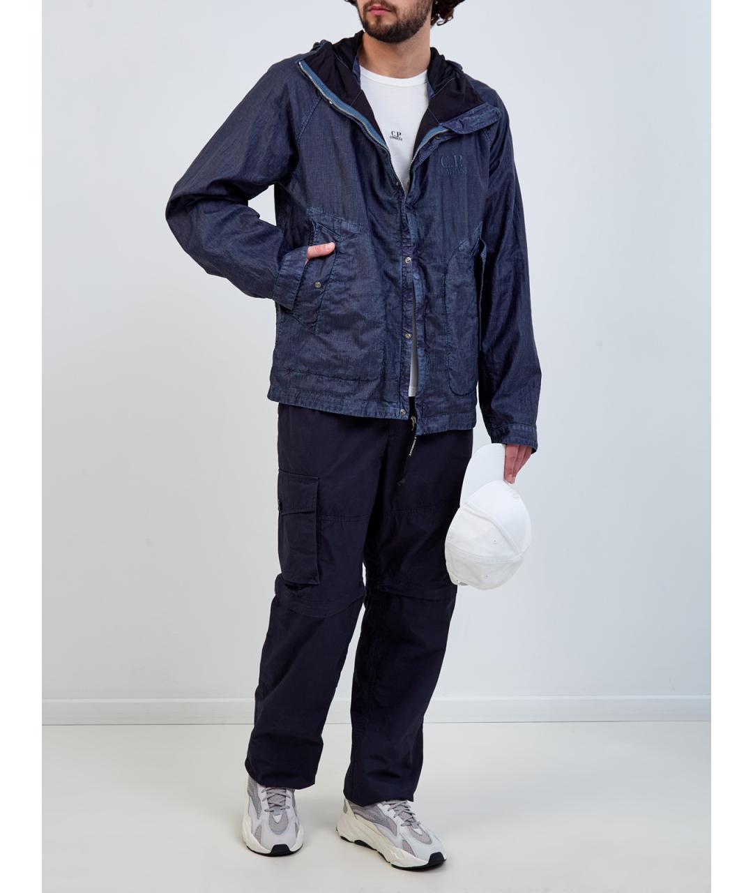 CP COMPANY Синие хлопковые повседневные брюки, фото 2