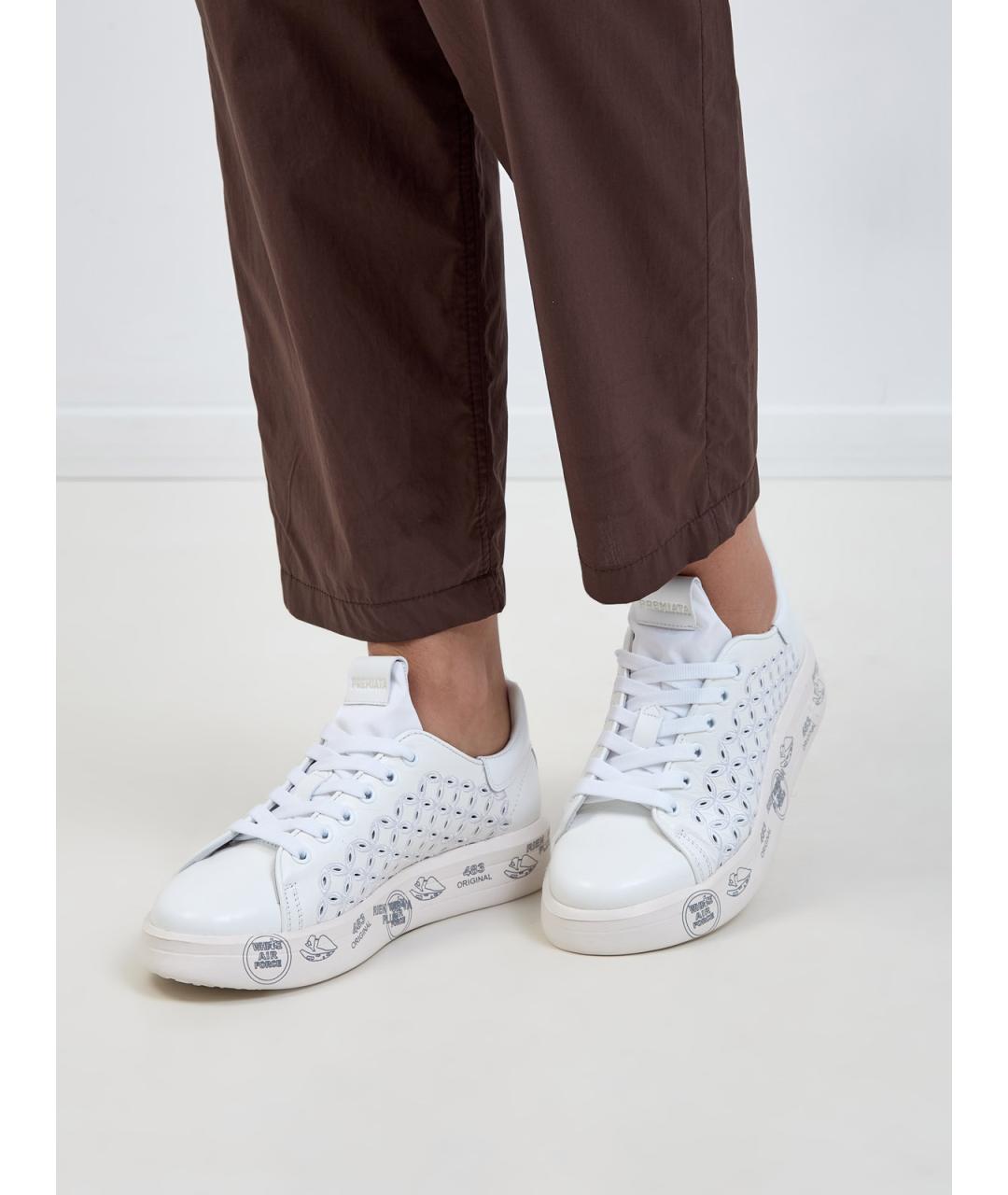 PREMIATA Белые кожаные кеды, фото 2