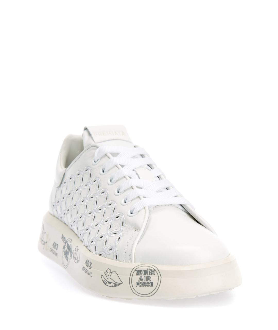 PREMIATA Белые кожаные кеды, фото 3