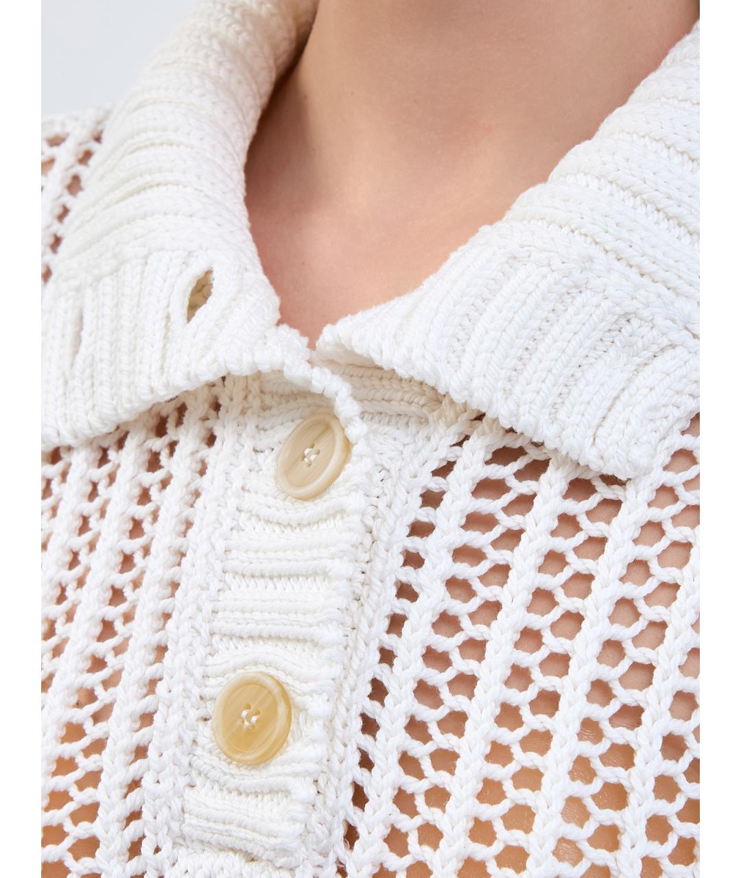 BRUNELLO CUCINELLI Белый хлопковый джемпер / свитер, фото 3