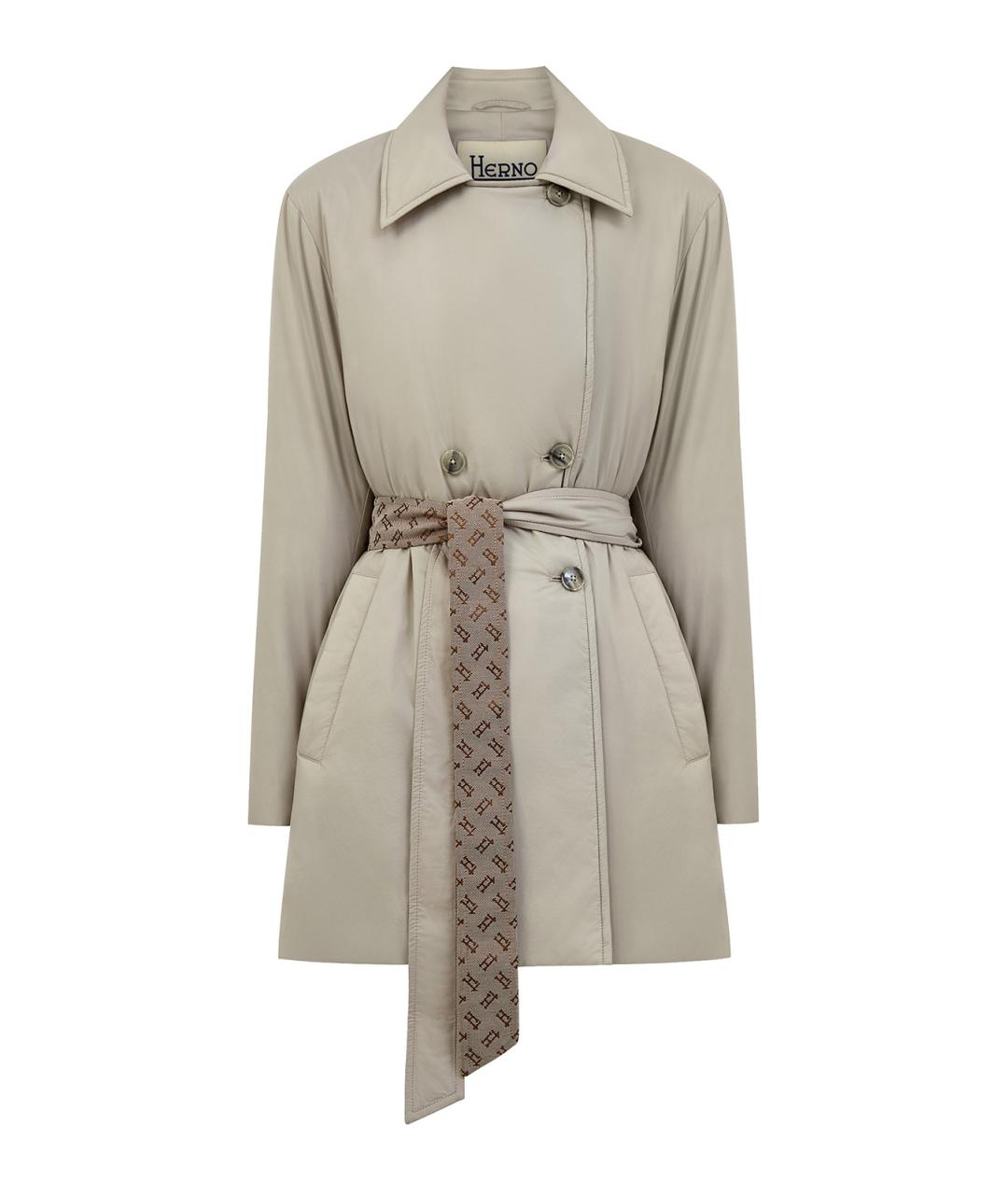 HERNO Зеленый полиамидовый тренч/плащ, фото 1