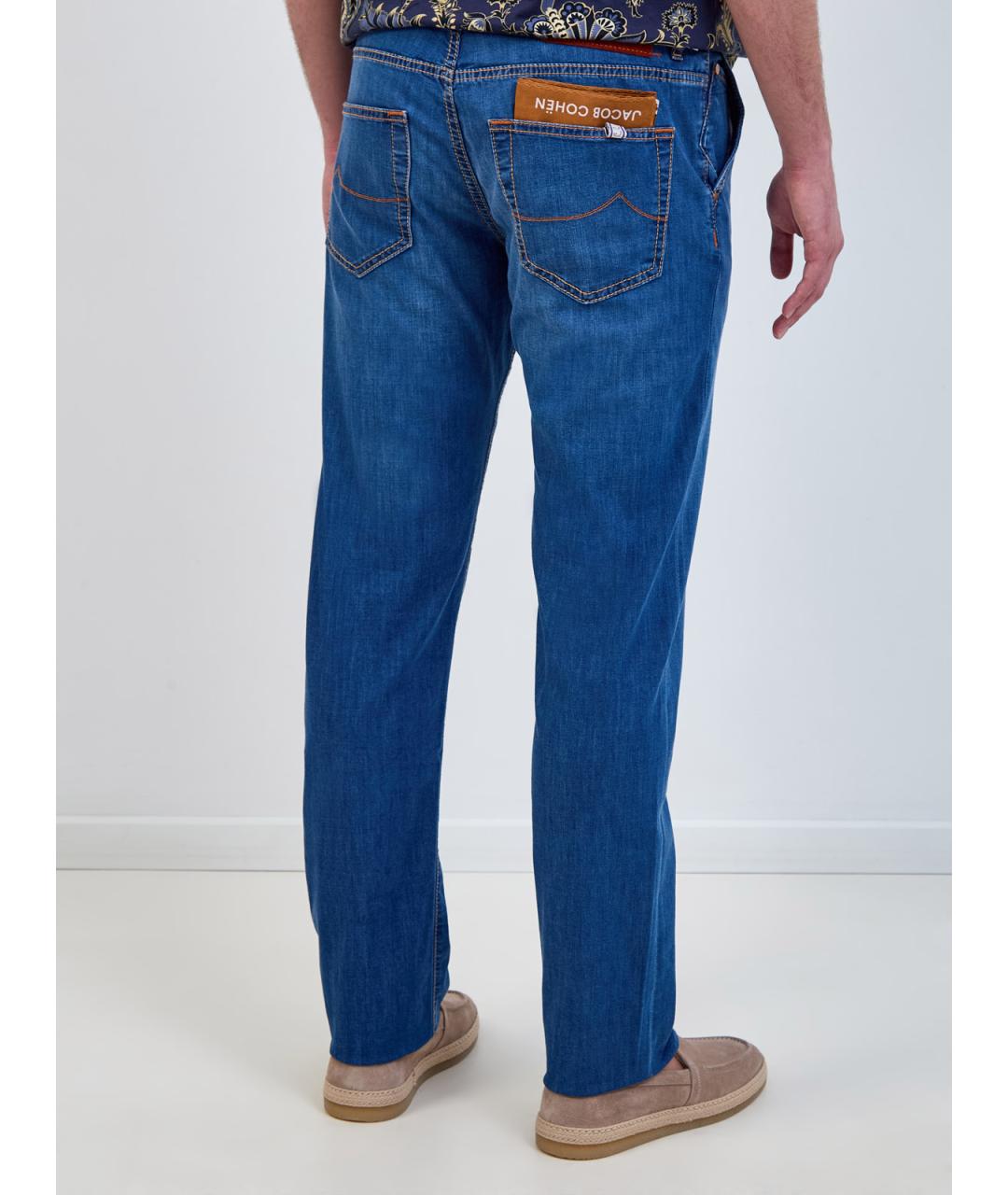 JACOB COHEN Синие хлопковые джинсы скинни, фото 4