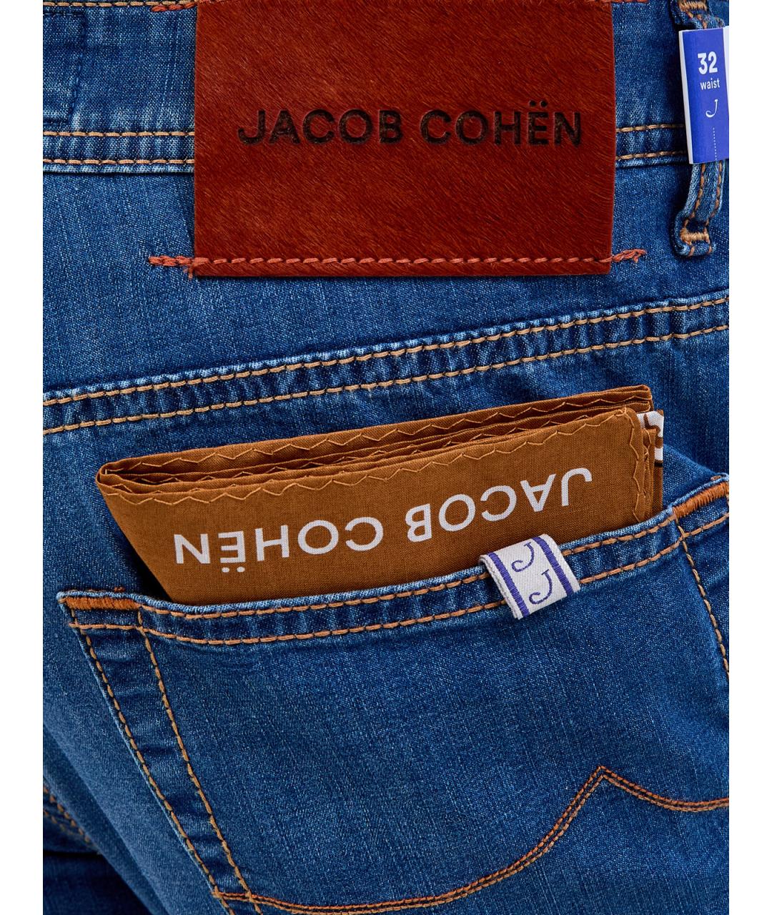 JACOB COHEN Синие хлопковые джинсы скинни, фото 5