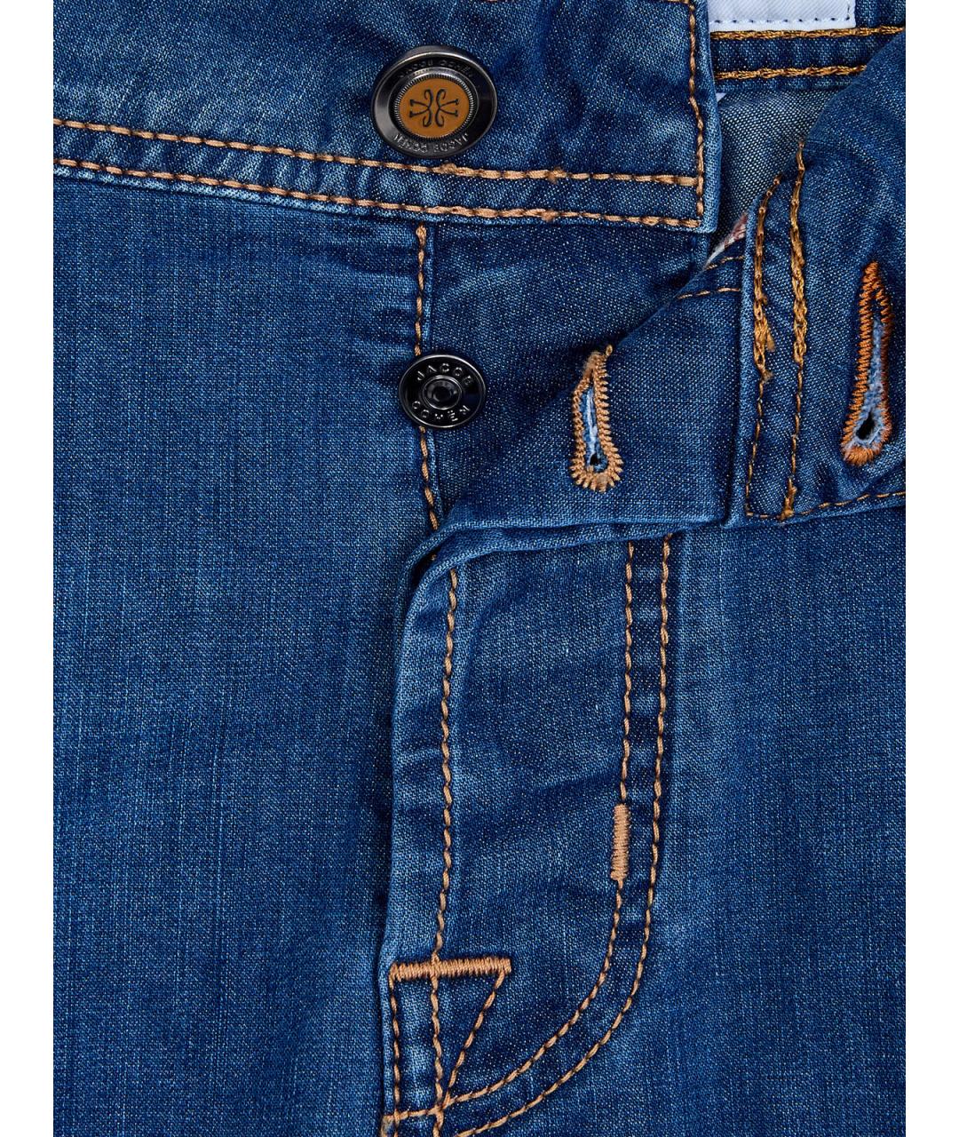 JACOB COHEN Синие хлопковые джинсы скинни, фото 6