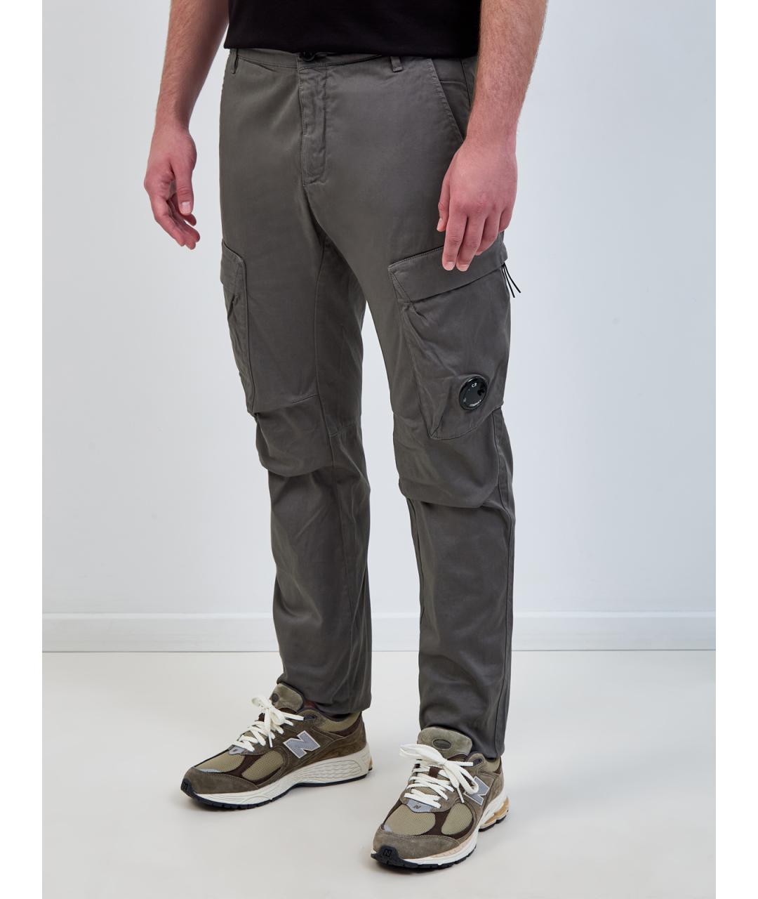 CP COMPANY Серые хлопковые повседневные брюки, фото 3