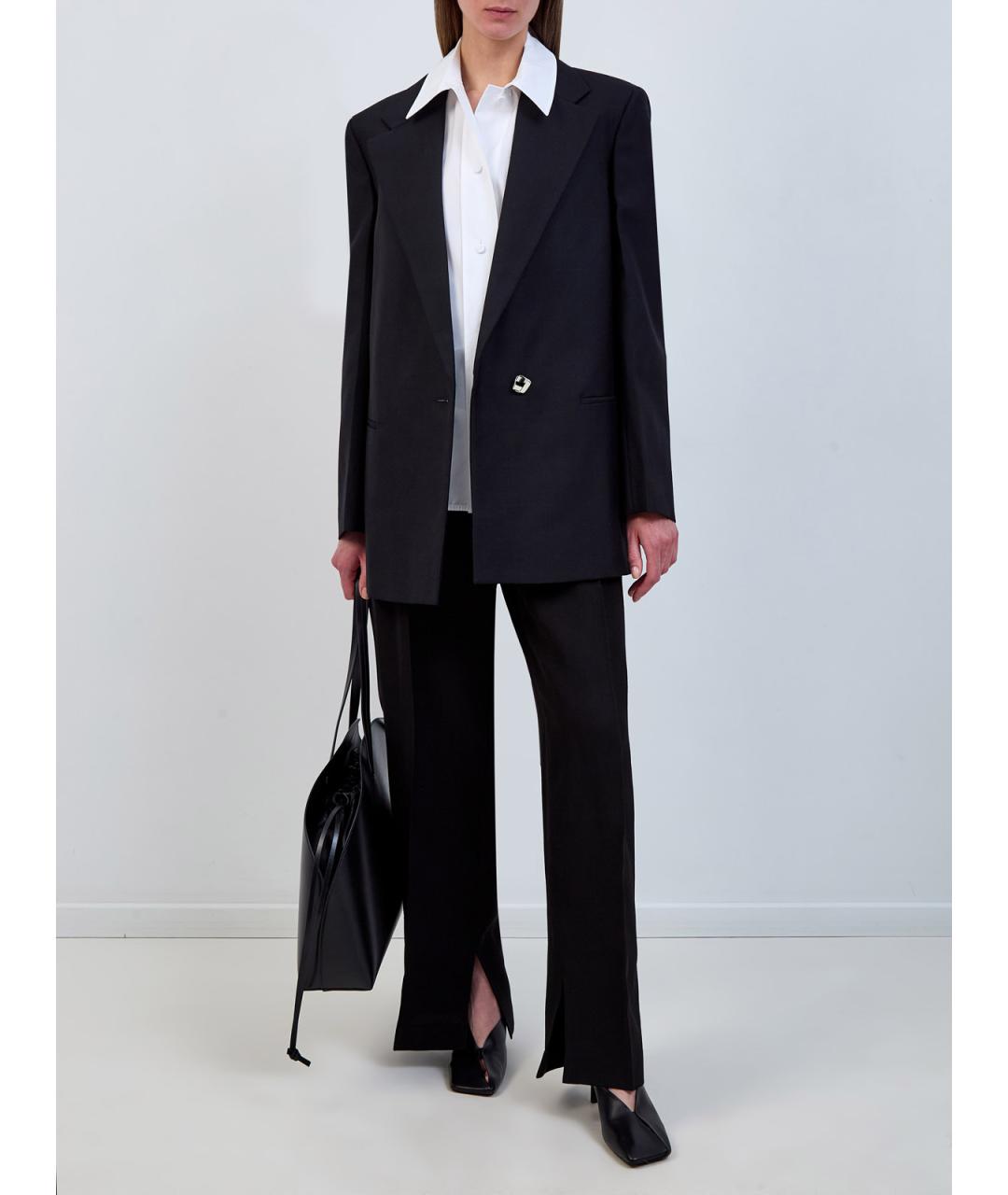 JIL SANDER Черный шерстяной жакет/пиджак, фото 2