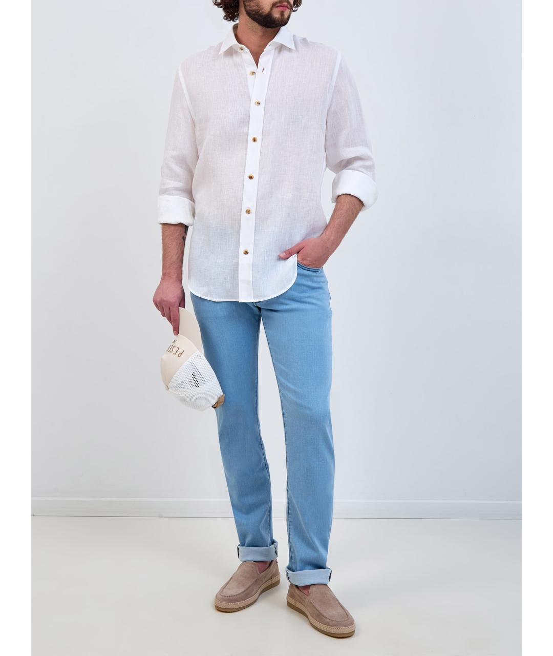 JACOB COHEN Голубые прямые джинсы, фото 2