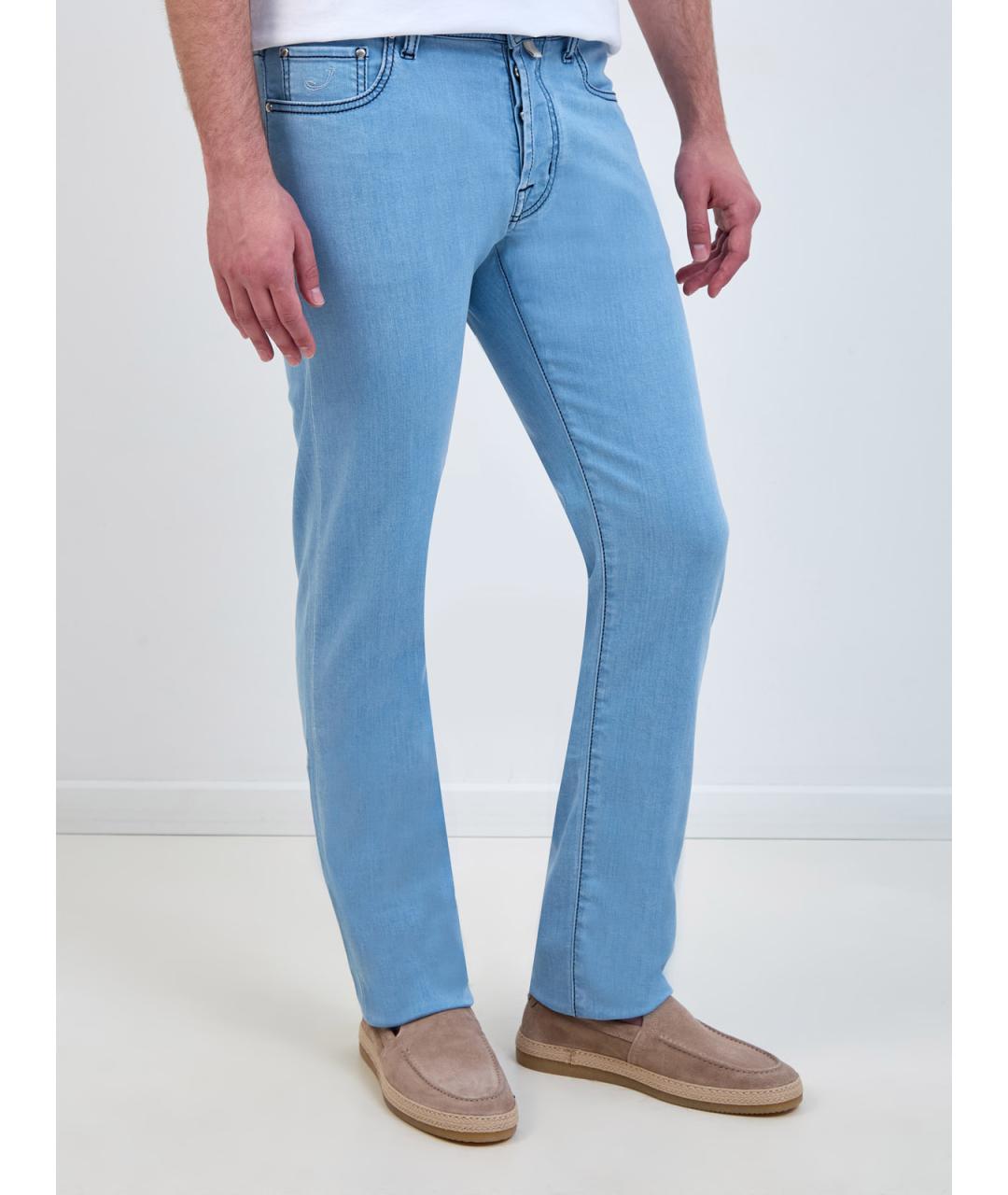 JACOB COHEN Голубые прямые джинсы, фото 3