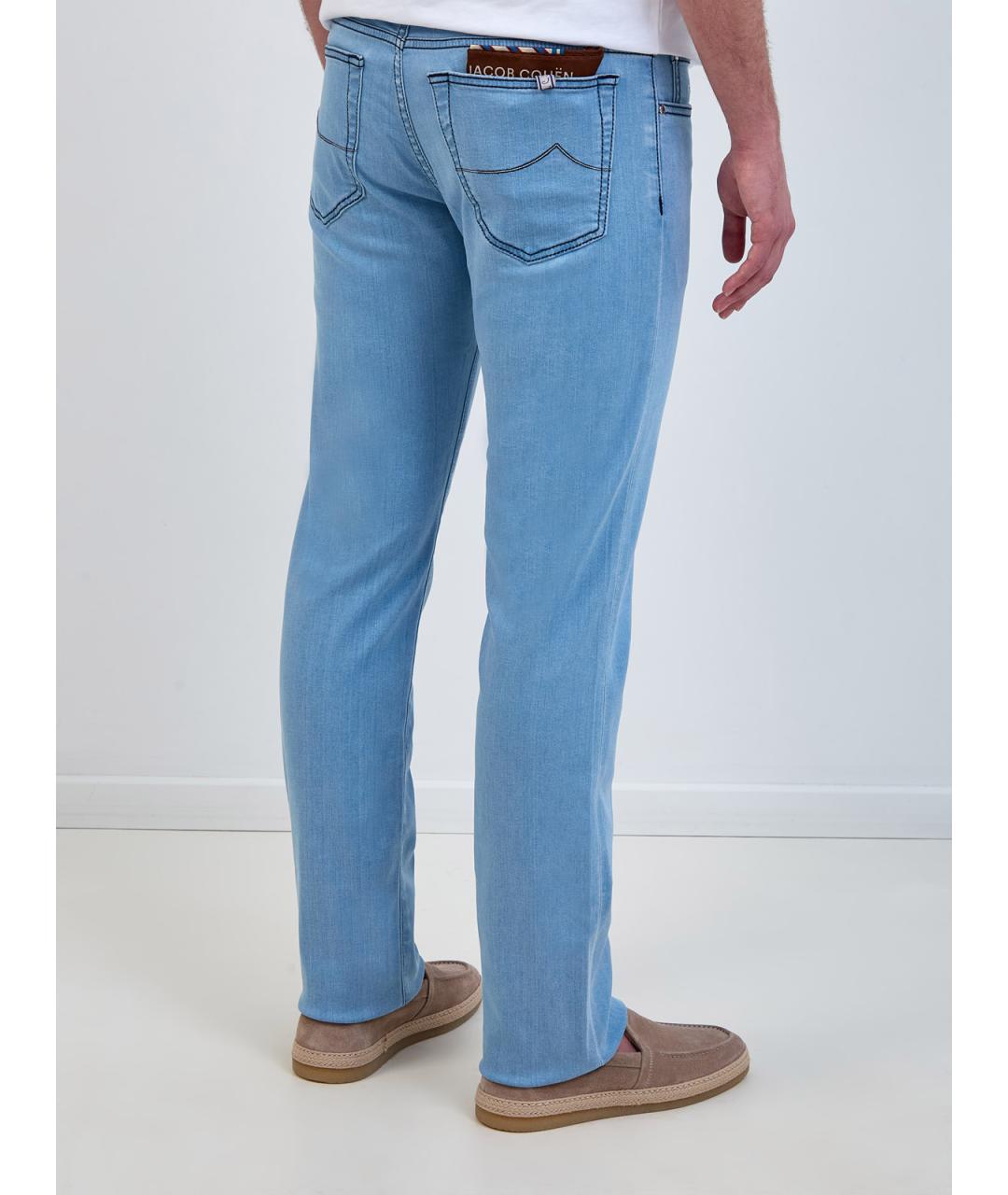 JACOB COHEN Голубые прямые джинсы, фото 4