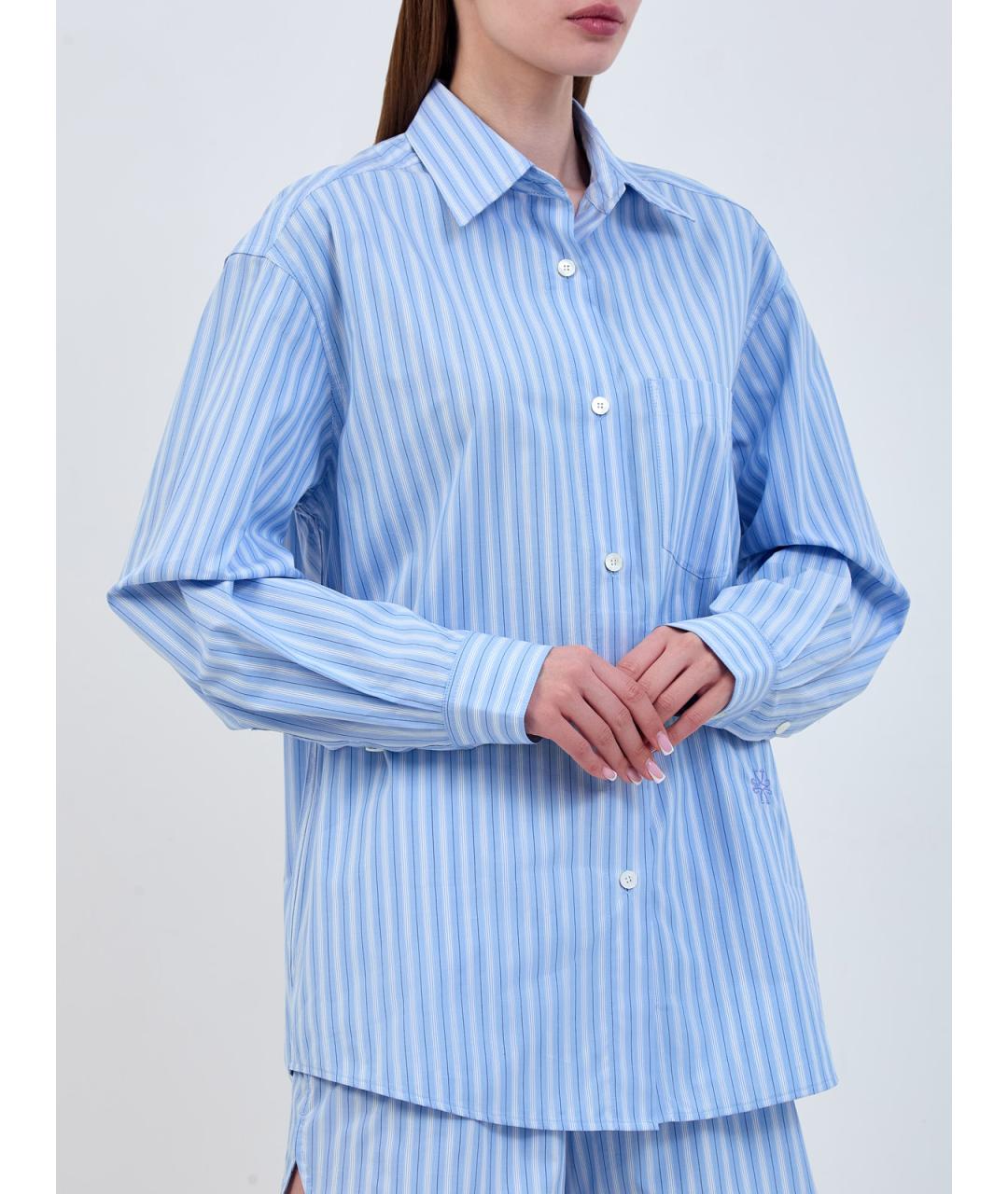 JACOB COHEN Голубая хлопковая рубашка, фото 3