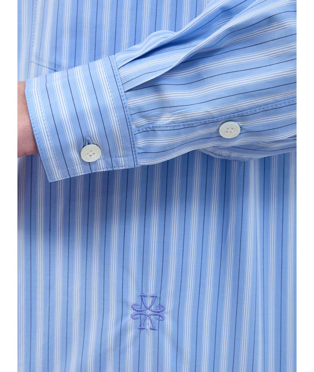 JACOB COHEN Голубая хлопковая рубашка, фото 5