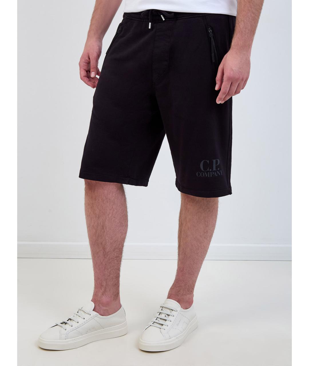 CP COMPANY Черные хлопковые шорты, фото 3