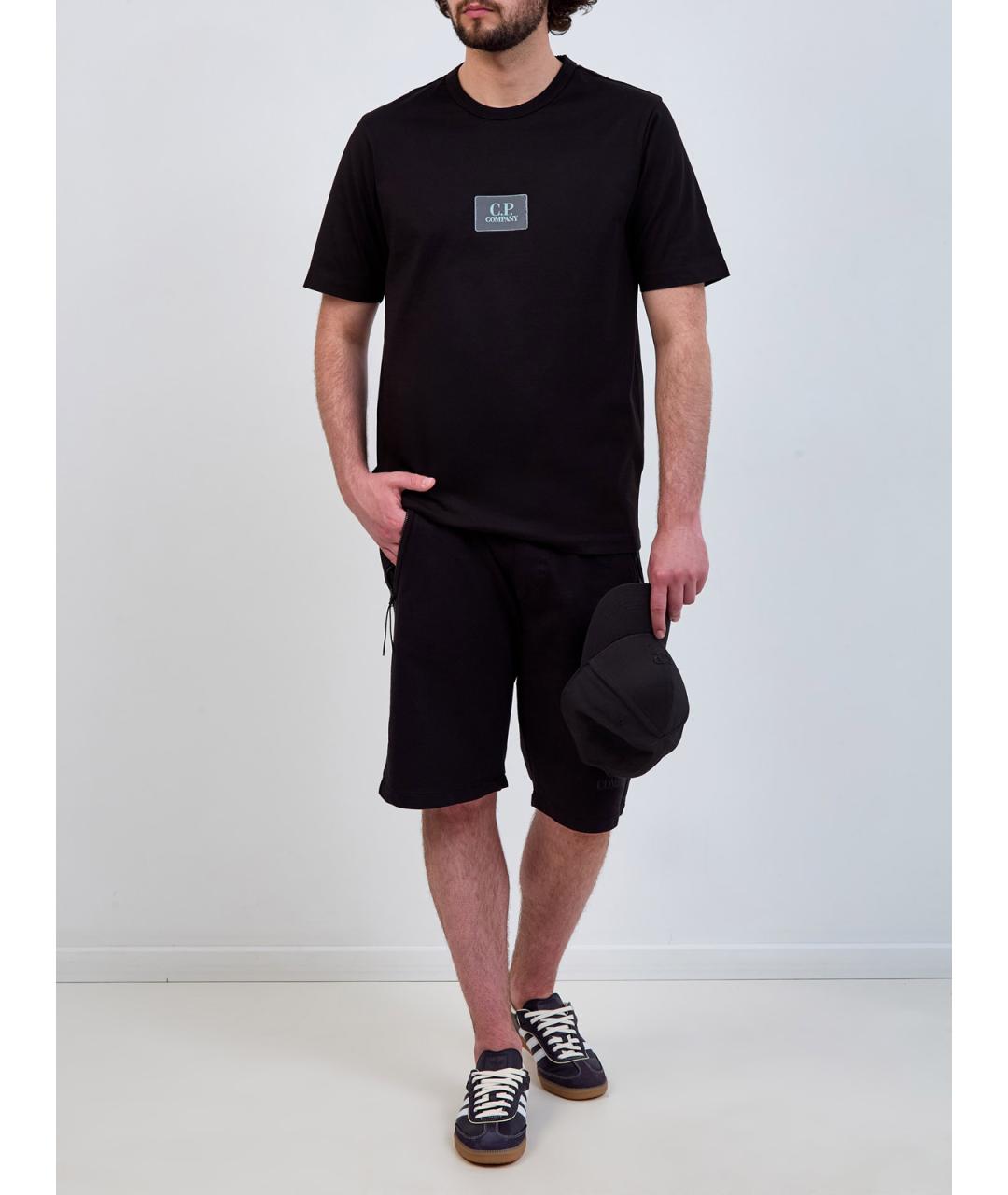 CP COMPANY Черные хлопковые шорты, фото 2