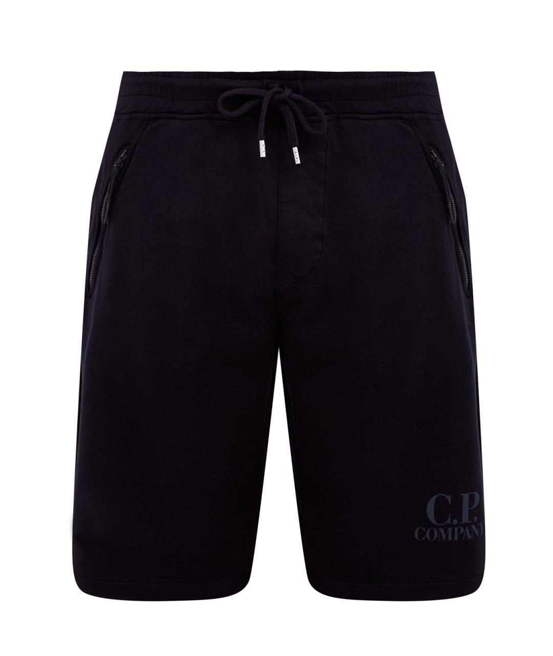 CP COMPANY Черные хлопковые шорты, фото 1