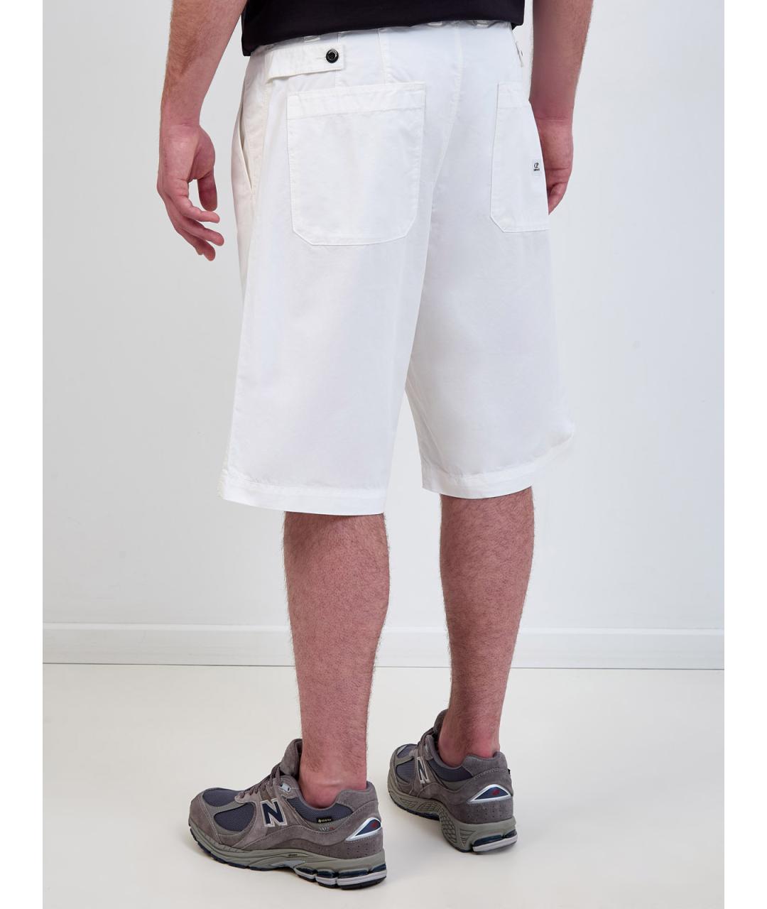 CP COMPANY Белые хлопковые шорты, фото 4