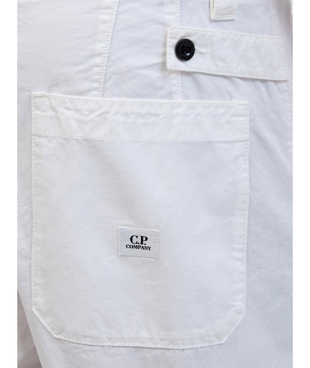 CP COMPANY Белые хлопковые шорты, фото 5