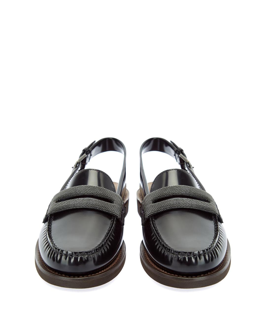 BRUNELLO CUCINELLI Черные кожаные лоферы, фото 5