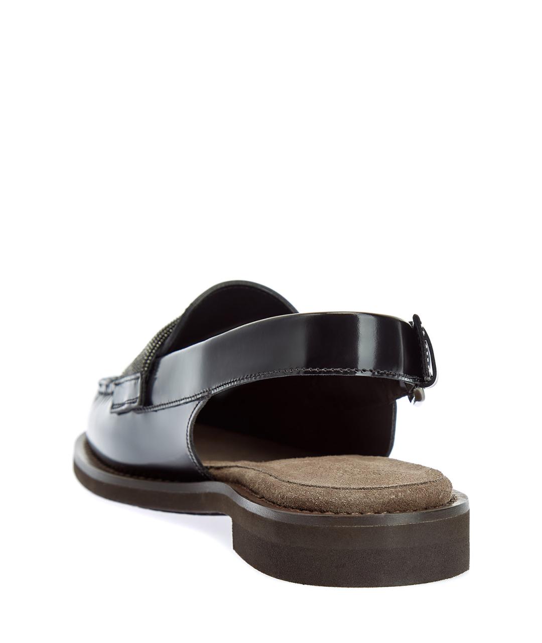BRUNELLO CUCINELLI Черные кожаные лоферы, фото 4