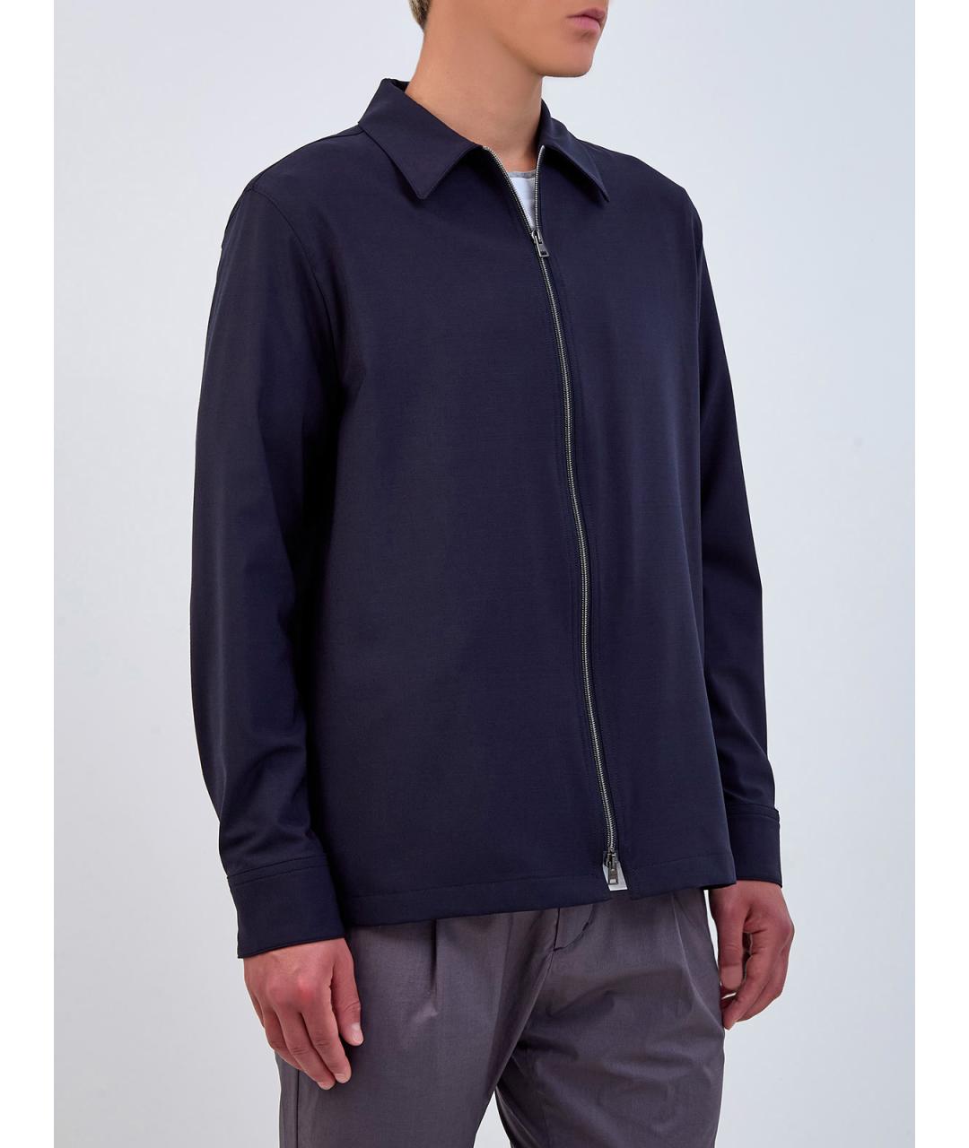 HERNO Синяя полиэстеровая куртка, фото 3