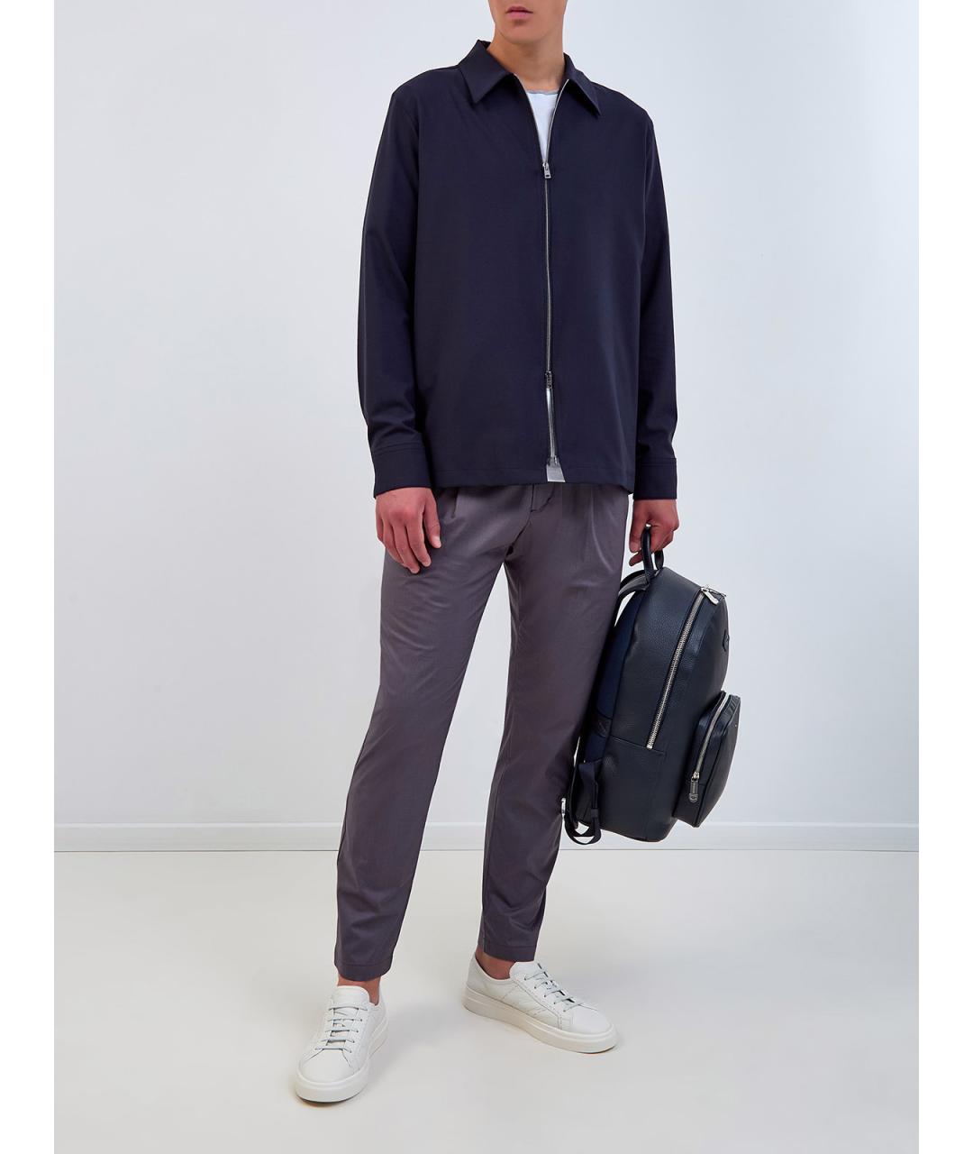 HERNO Синяя полиэстеровая куртка, фото 2