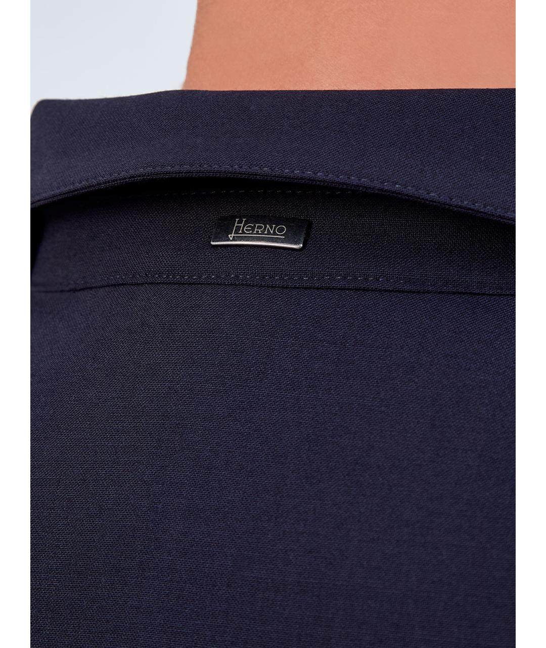 HERNO Синяя полиэстеровая куртка, фото 5