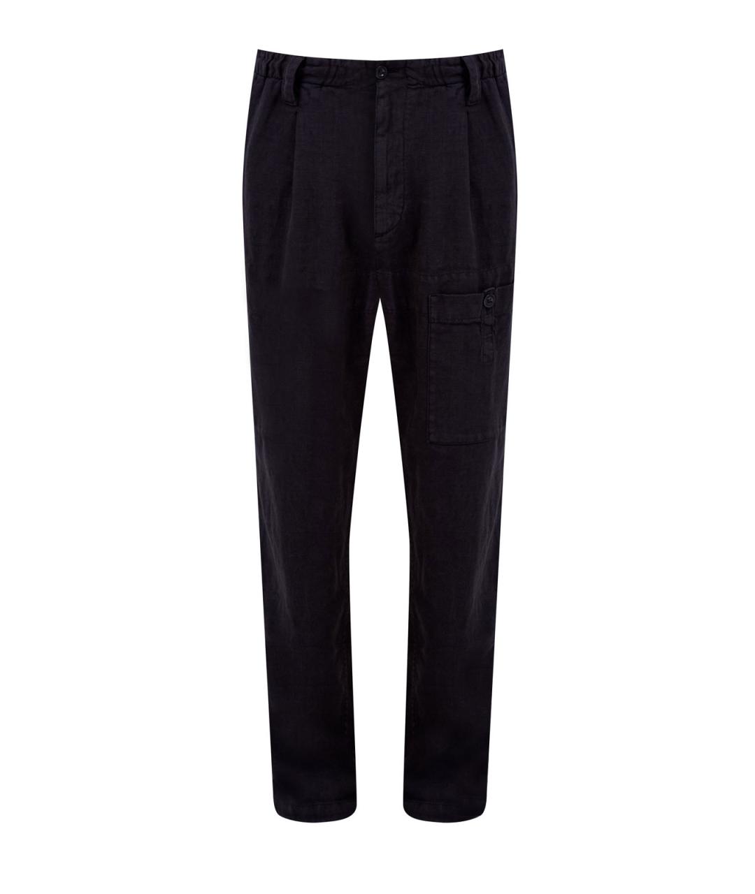 CP COMPANY Черные льняные повседневные брюки, фото 1