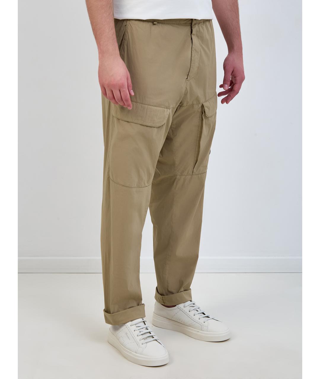 CP COMPANY Бежевые хлопковые повседневные брюки, фото 3