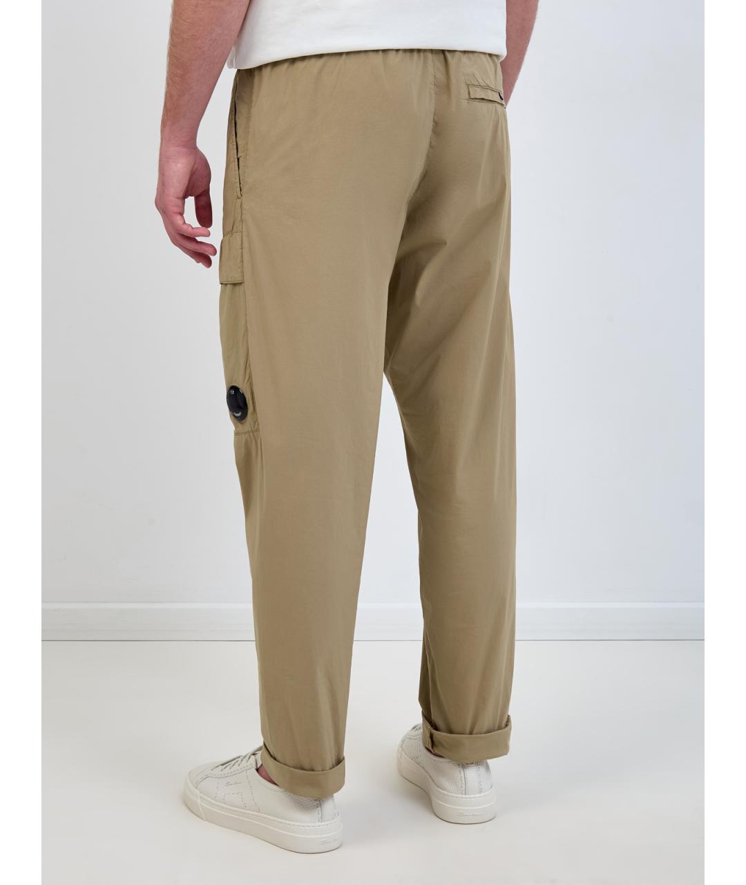 CP COMPANY Бежевые хлопковые повседневные брюки, фото 4