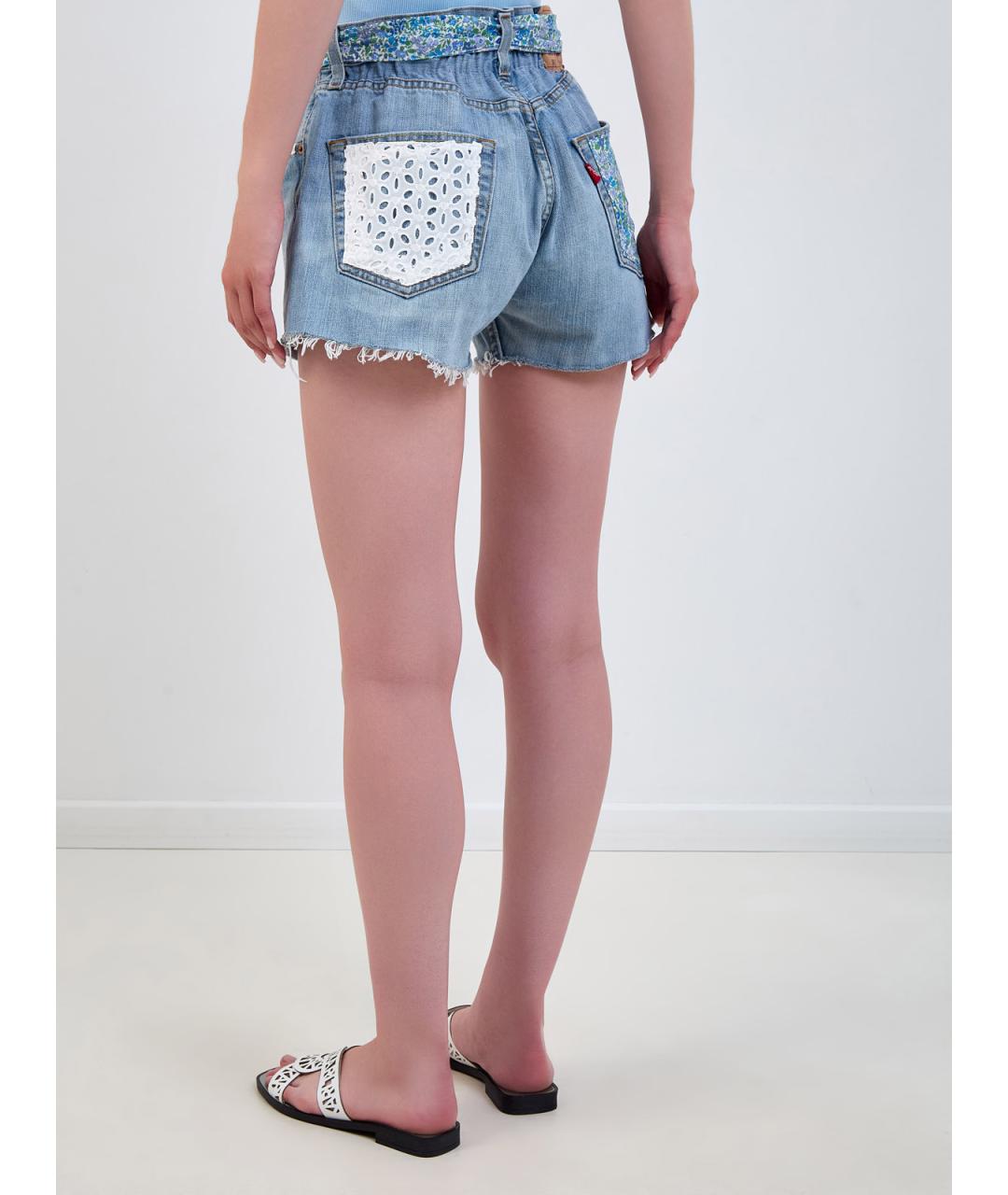 MC2 SAINT BARTH Голубые хлопковые шорты, фото 4