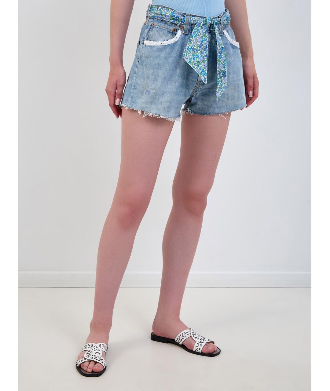 MC2 SAINT BARTH Голубые хлопковые шорты, фото 3