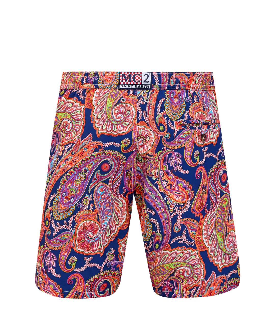 MC2 SAINT BARTH Мульти полиэстеровые шорты, фото 2